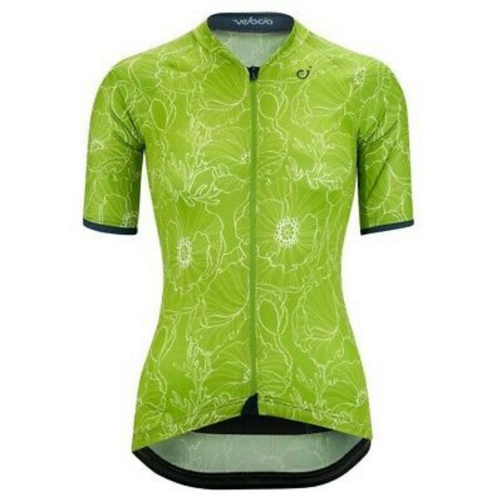 VELOCIO WOMENS JERSEY ES FLORAL GREEN CYCLING SYDNEY AUSTRALIA BIKE SHOP