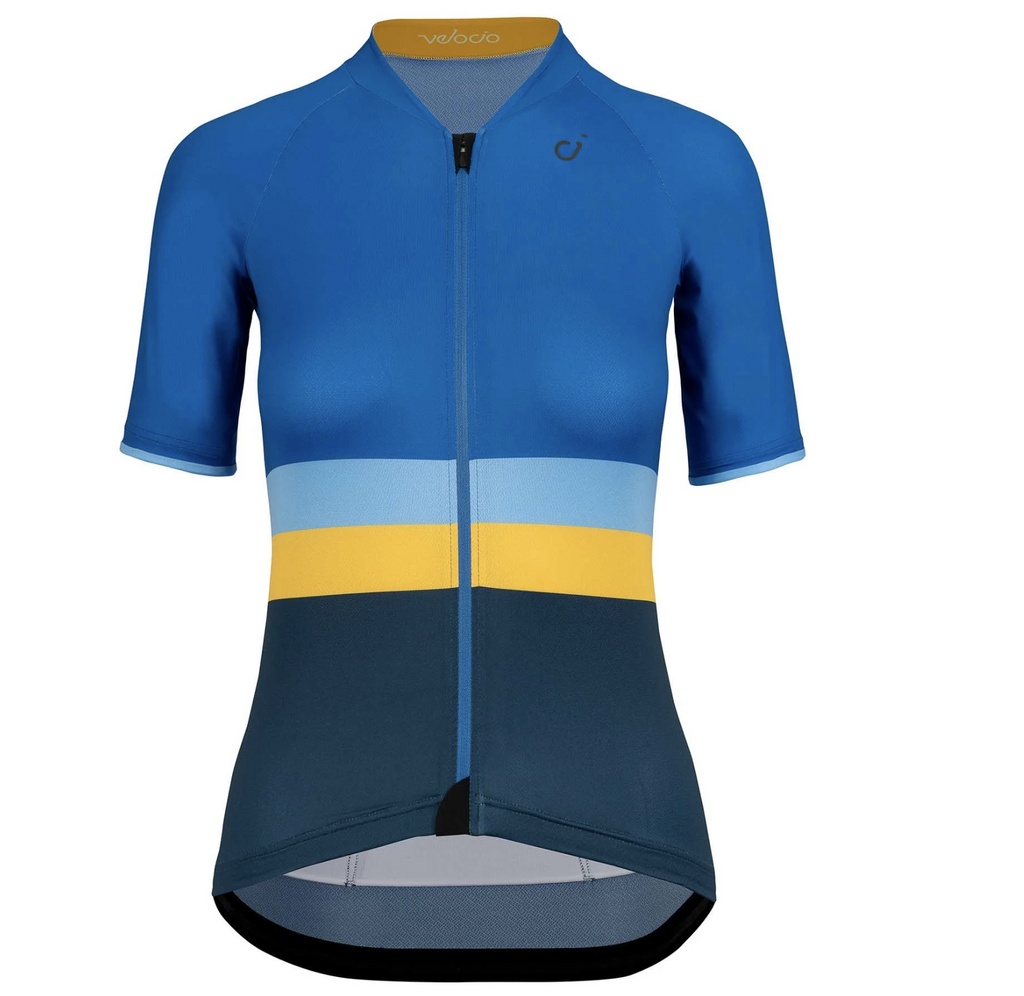 VELOCIO WOMENS JERSEY SE TRICOLOR JERSEY BLUE CYCLING SYDNEY AUSTRALIA BIKE SHOP