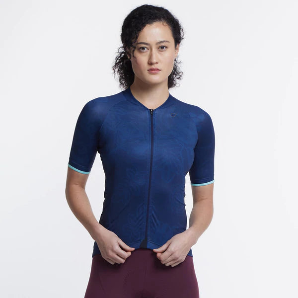 VELOCIO WOMENS LUNA FLORAL SE JERSEY NAVY CYCLING SYDNEY AUSTRALIA BIKE SHOP