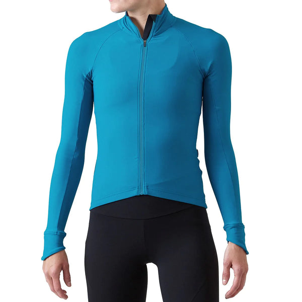 VELOCIO WOMENS SIGNATURE JERSEY LONG SLEEVE OCEAN BLUE CYCLING SYDNEY AUSTRALIA BIKE SHOP