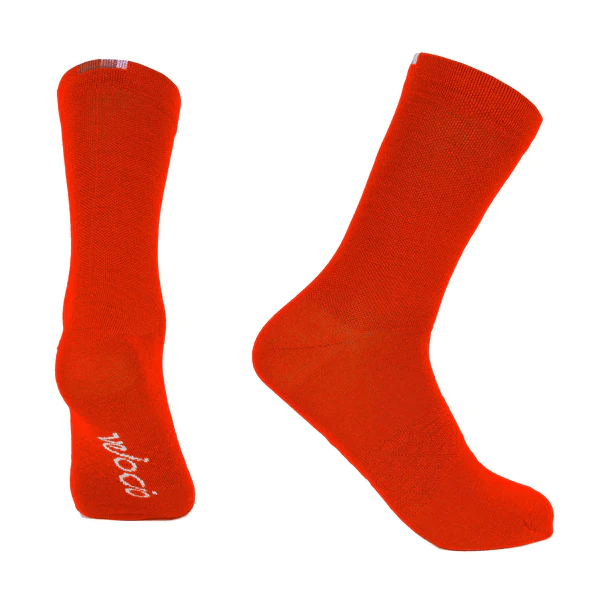 VELOCIO WOOL SOCKS SIGNATURE FIRE RED CYCLING SYDNEY AUSTRALIA BIKE SHOP