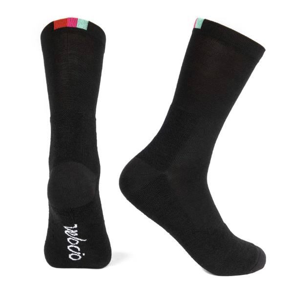 VELOCIO WOOL SOCKS WINTER WARMER BLACK CYCLING SYDNEY AUSTRALIA BIKE SHOP